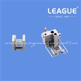 GL867AO Pneumatic Left Compensating Guide Foot 4x3.2mm with PF867D Double Needle Feeding Foot for Durkopp 867